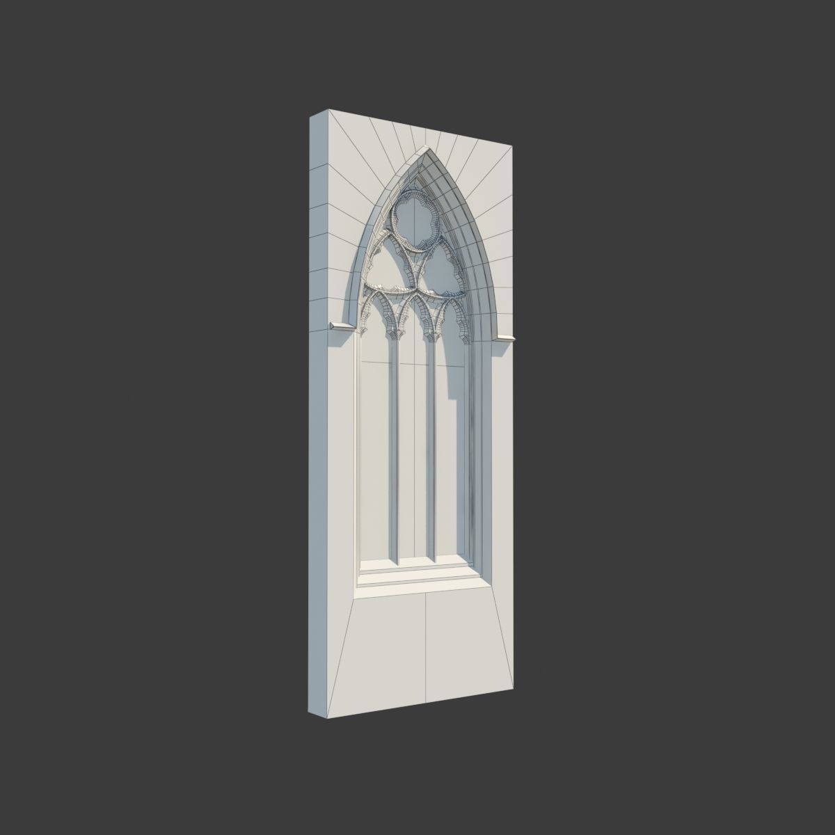 Medieval Gothic Window 02 3D model_9