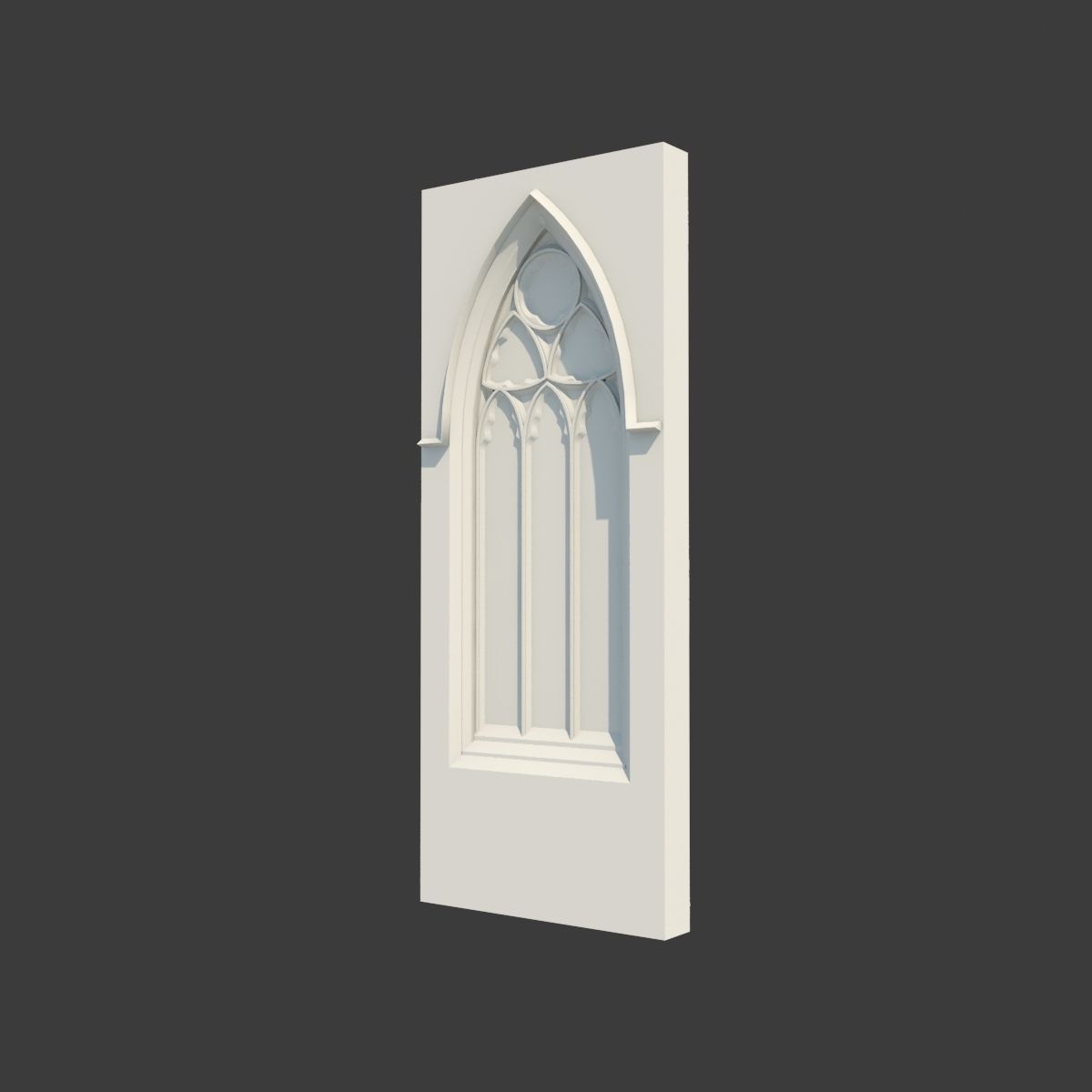 Medieval Gothic Window 02 3D model_3