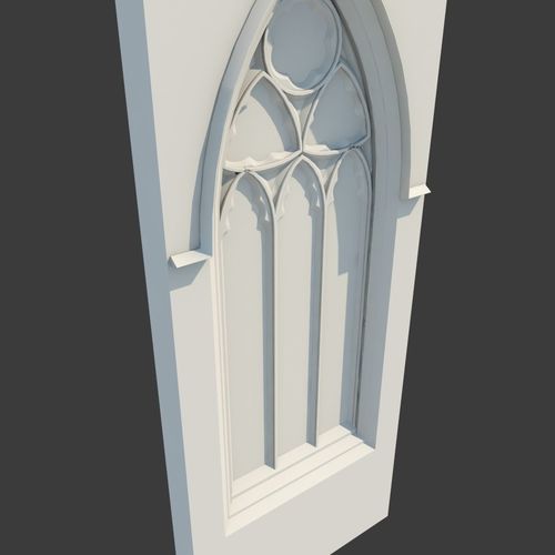 Medieval Gothic Window 02 3D model