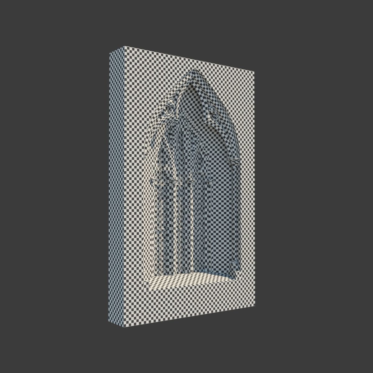 Medieval Gothic Window 03 3D model_6