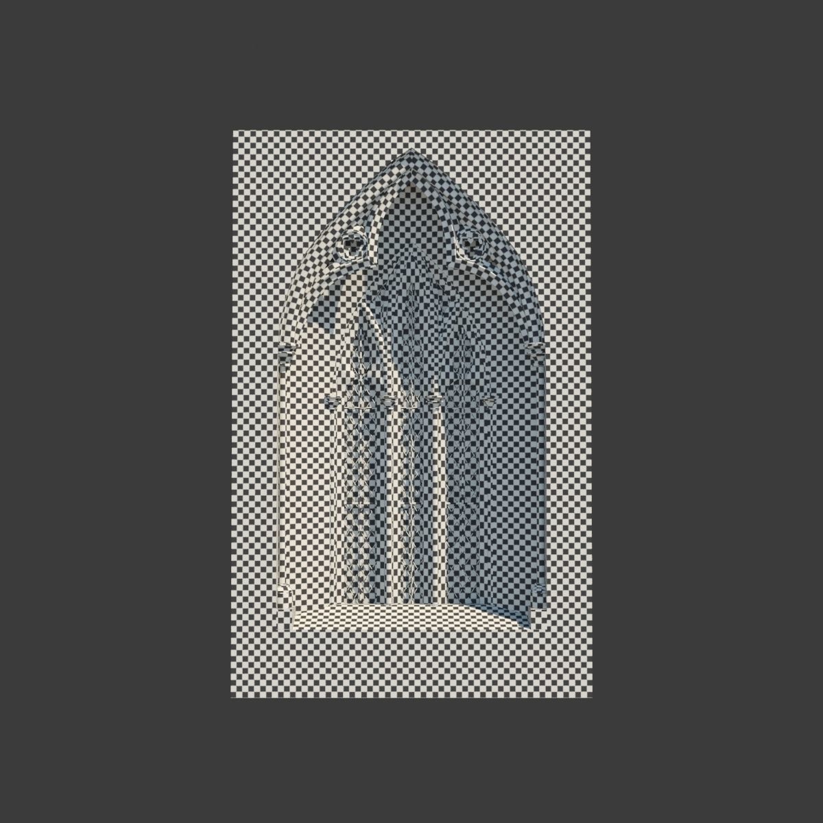 Medieval Gothic Window 03 3D model_5