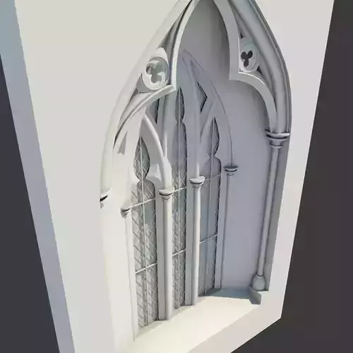 Medieval Gothic Window 03 3D model