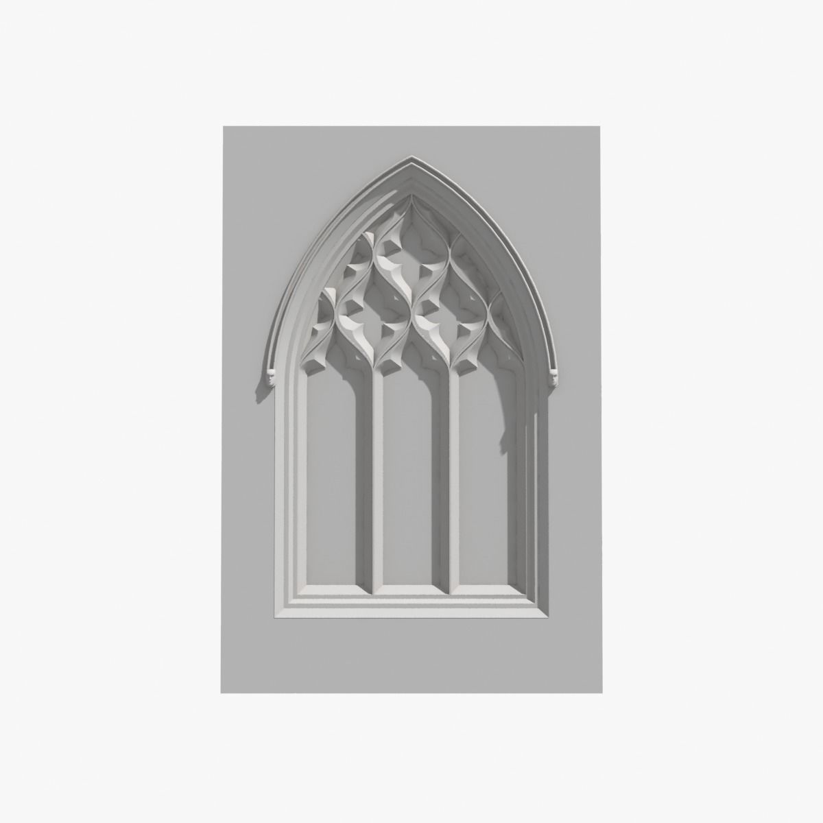 Medieval Gothic Window 05 3D model_10