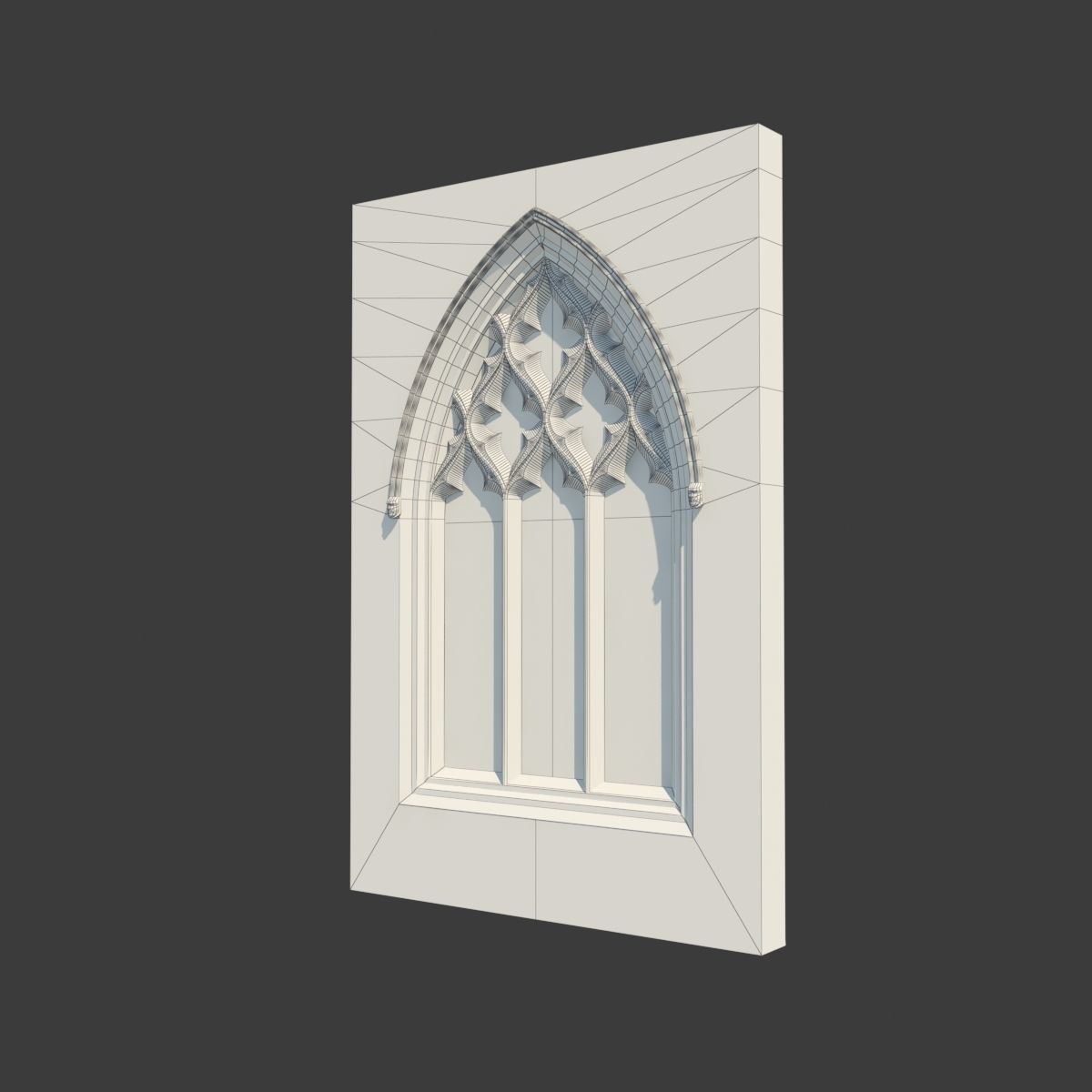 Medieval Gothic Window 05 3D model_7