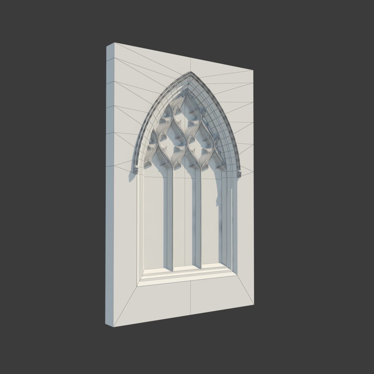 Medieval Gothic Window 05 3D model_8