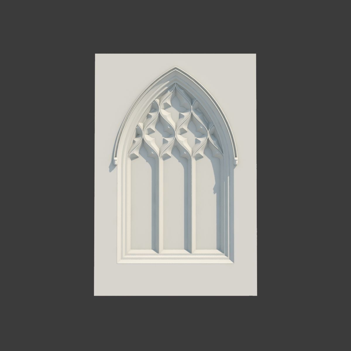 Medieval Gothic Window 05 3D model_3