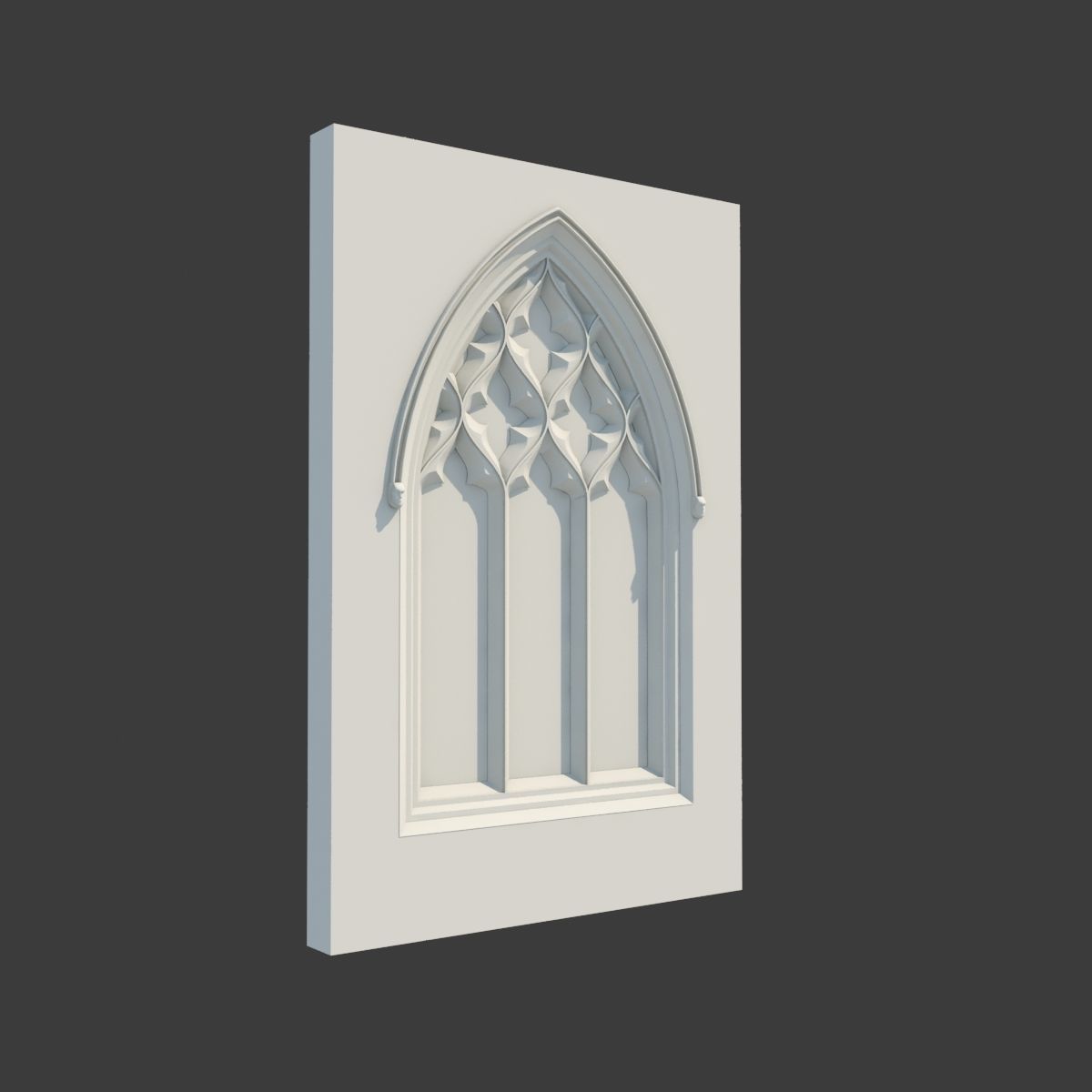 Medieval Gothic Window 05 3D model_2