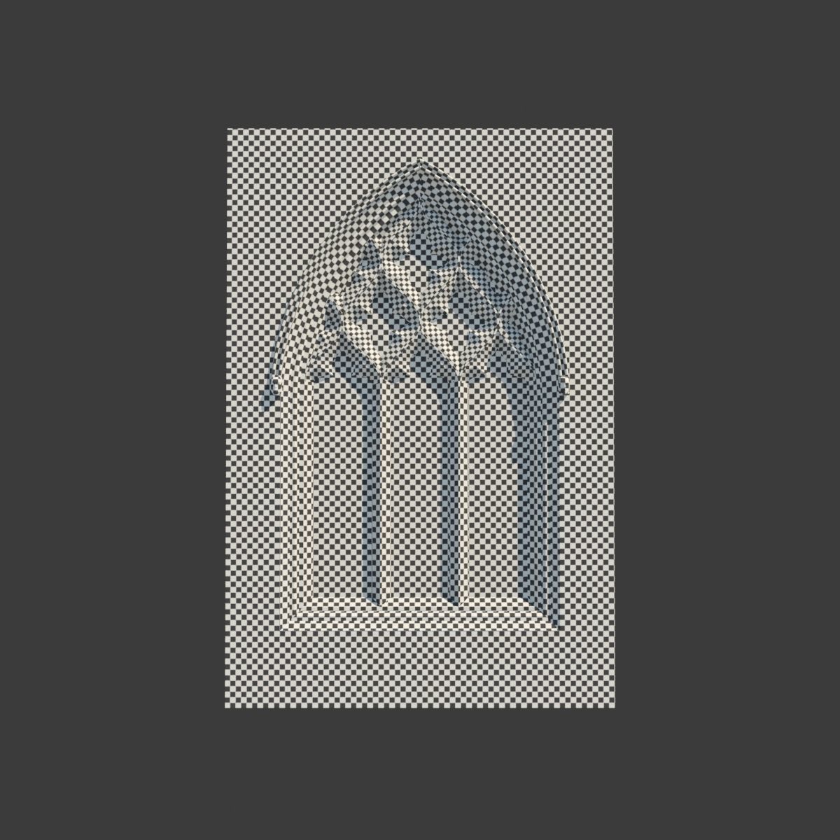 Medieval Gothic Window 05 3D model_4