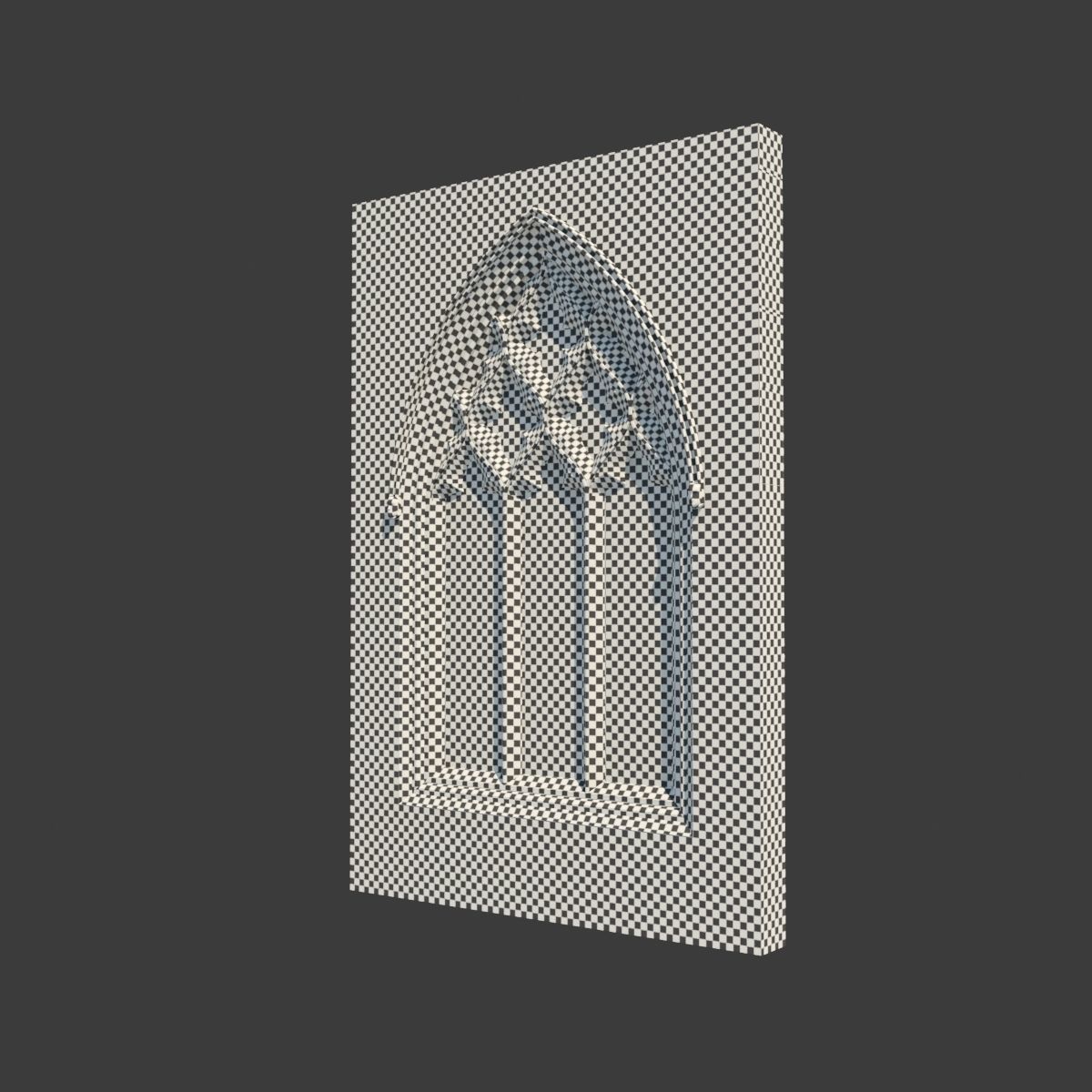 Medieval Gothic Window 05 3D model_6
