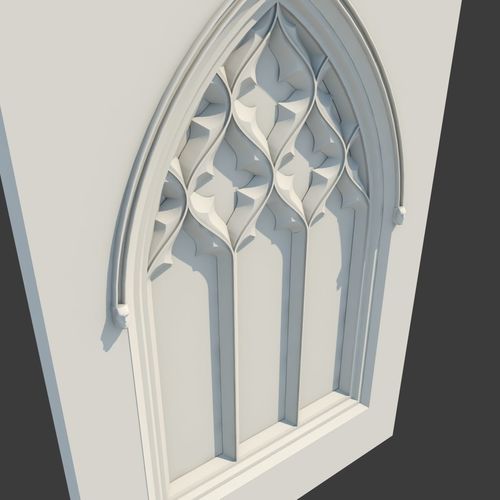 Medieval Gothic Window 05 3D model