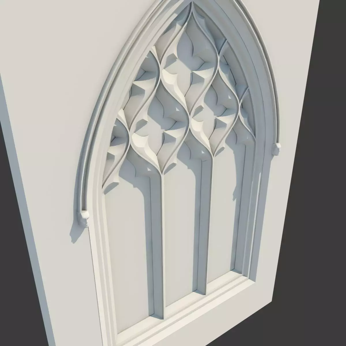 Medieval Gothic Window 05 3D model_0