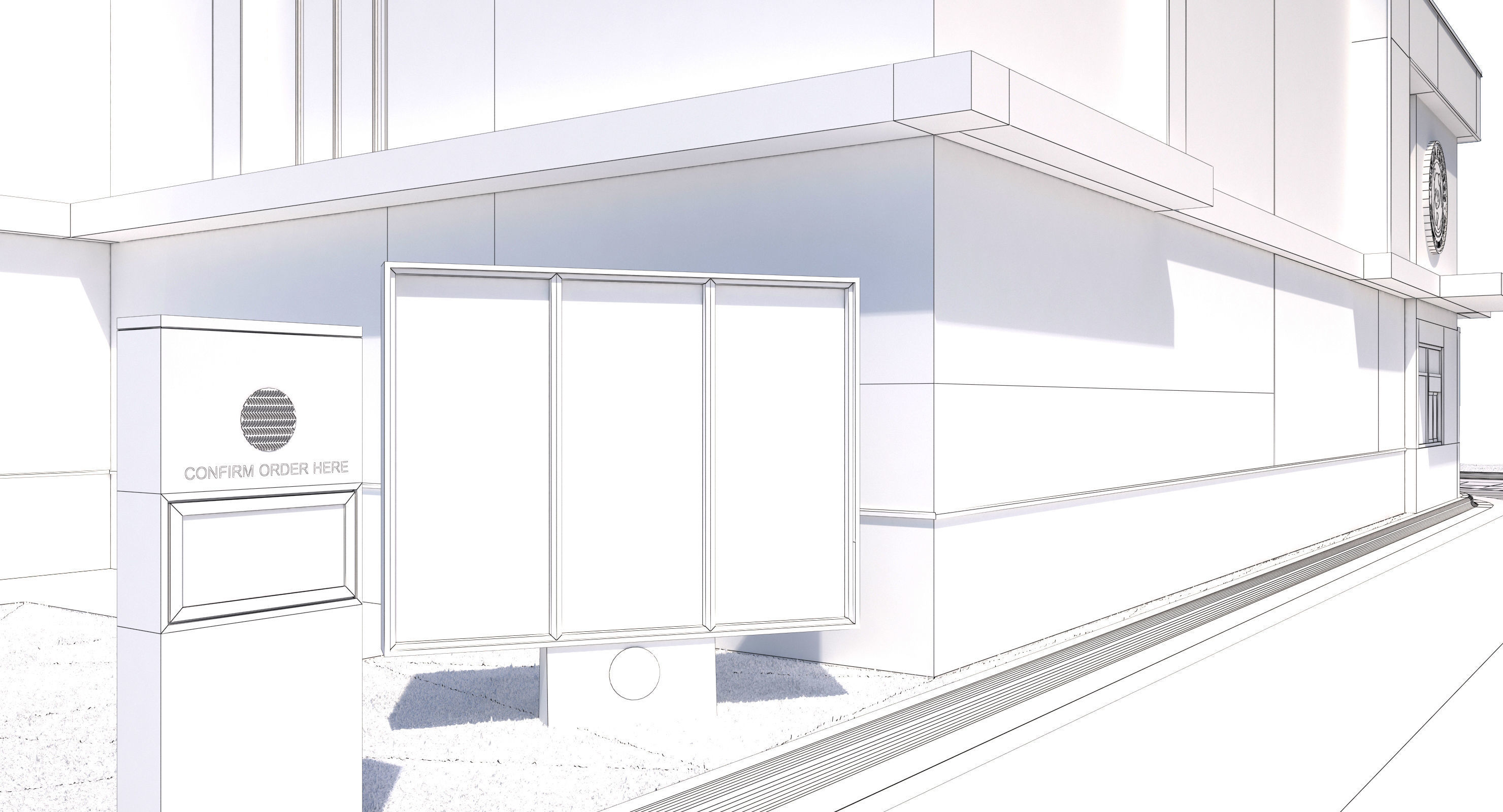 Retail-034 Panda Express With Site 3D model_24