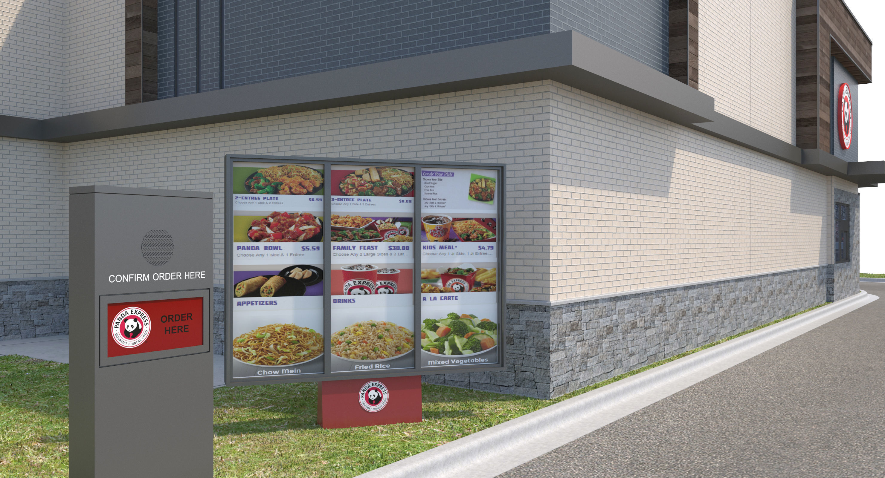 Retail-034 Panda Express With Site 3D model_10