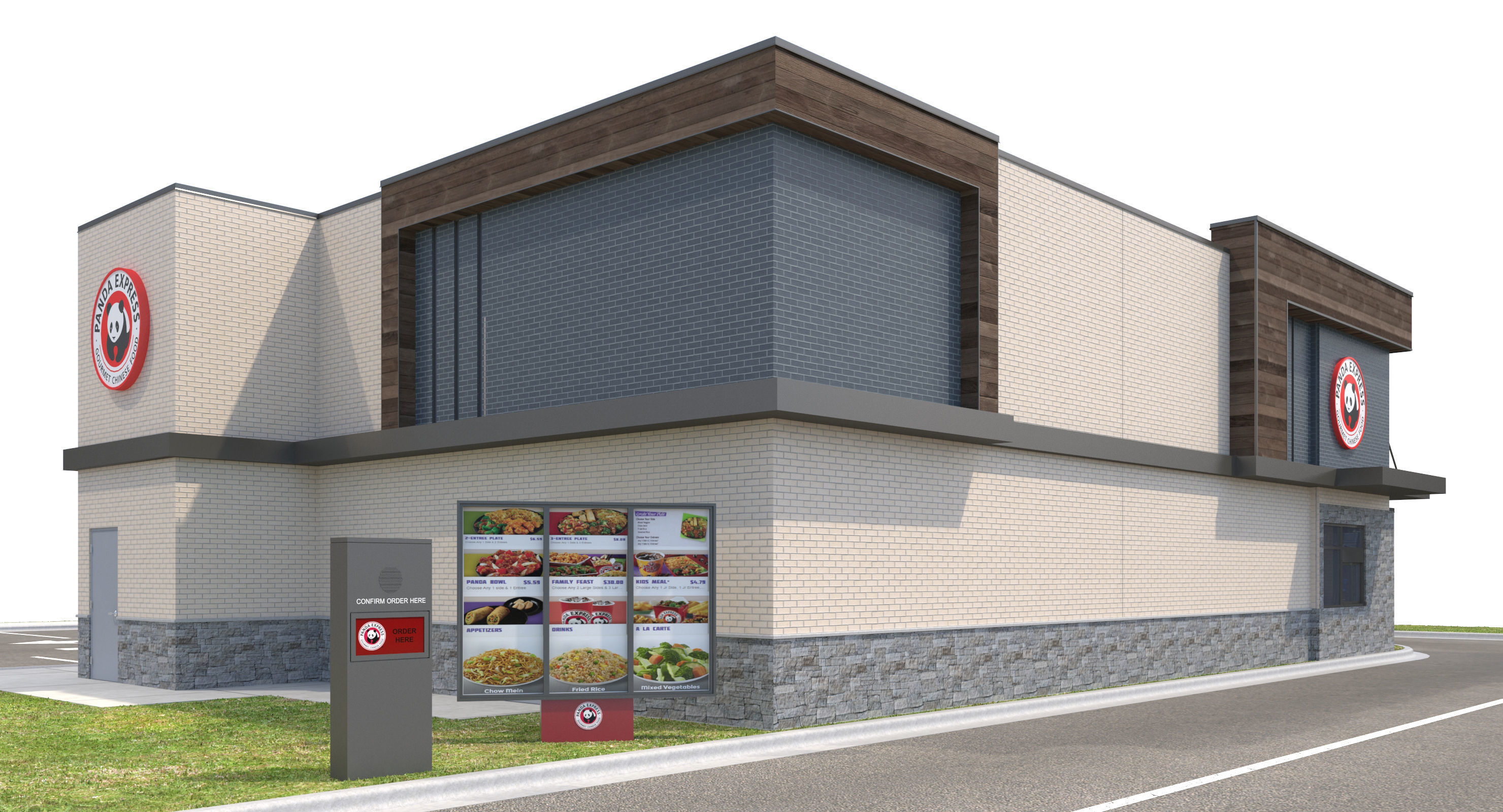 Retail-034 Panda Express With Site 3D model_4
