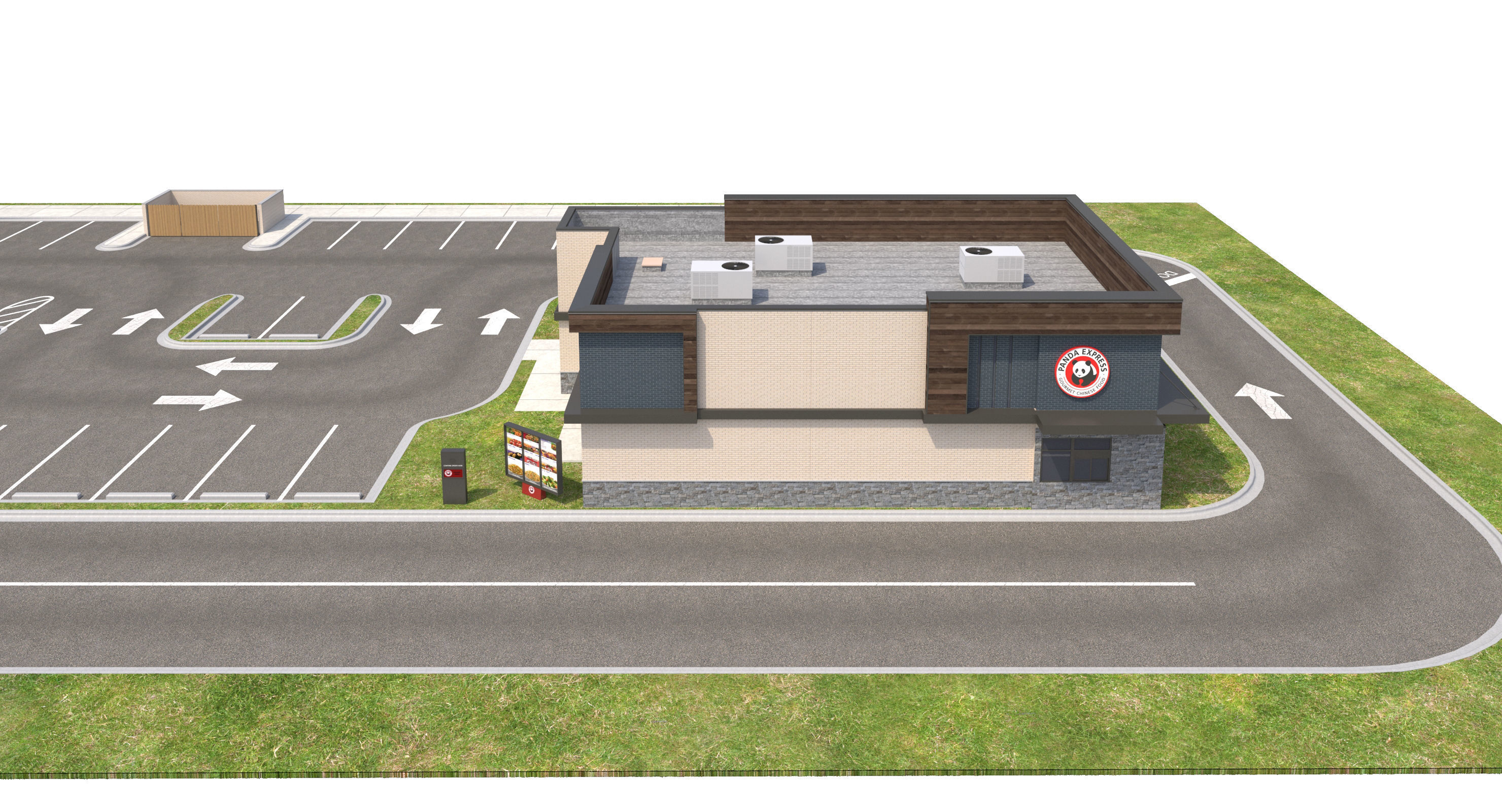 Retail-034 Panda Express With Site 3D model_15
