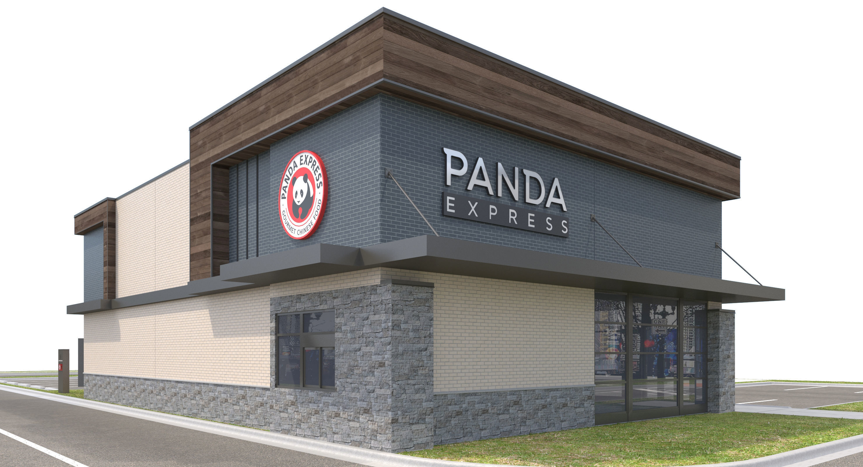Retail-034 Panda Express With Site 3D model_5