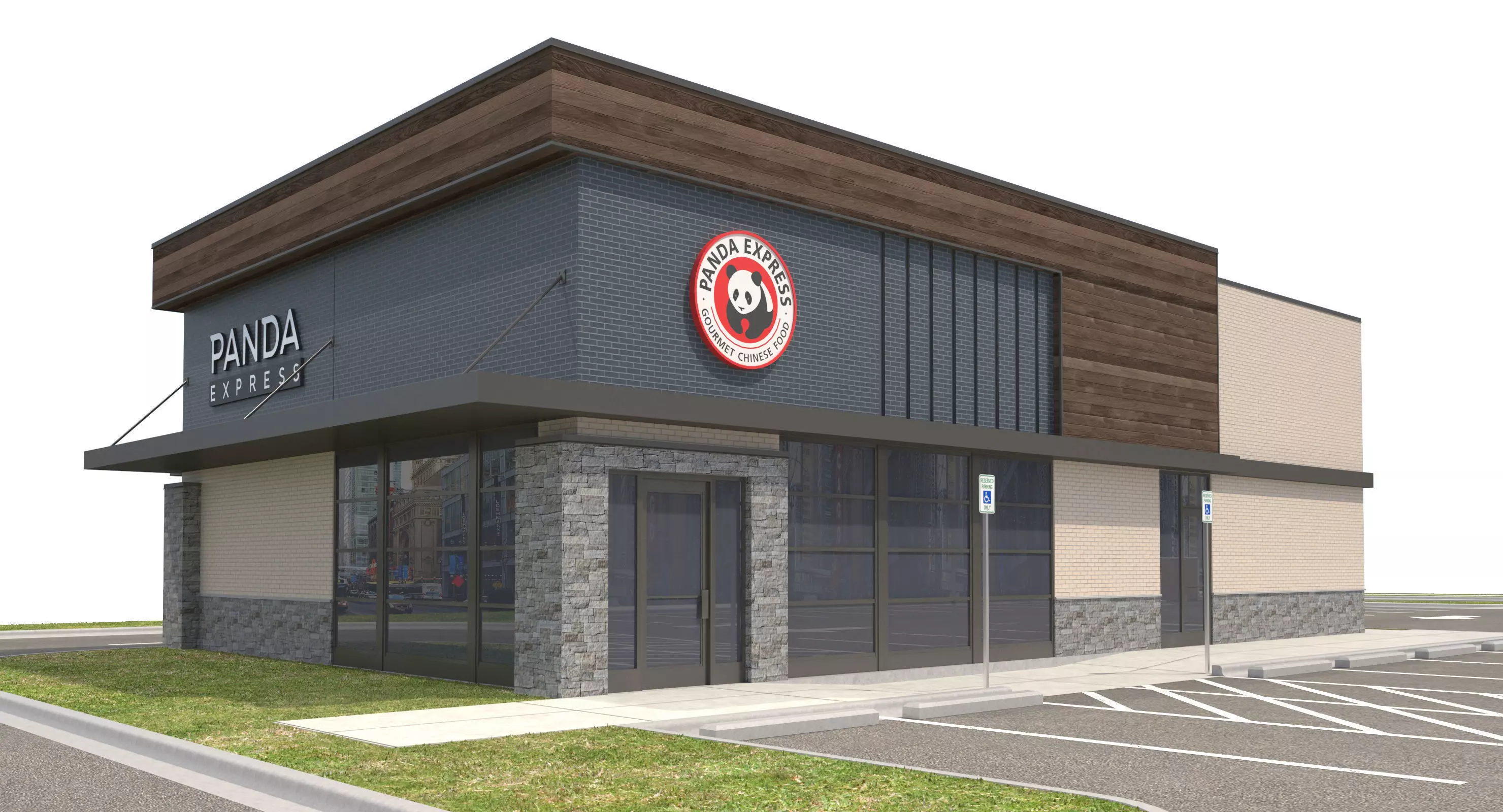 Retail-034 Panda Express With Site 3D model_0