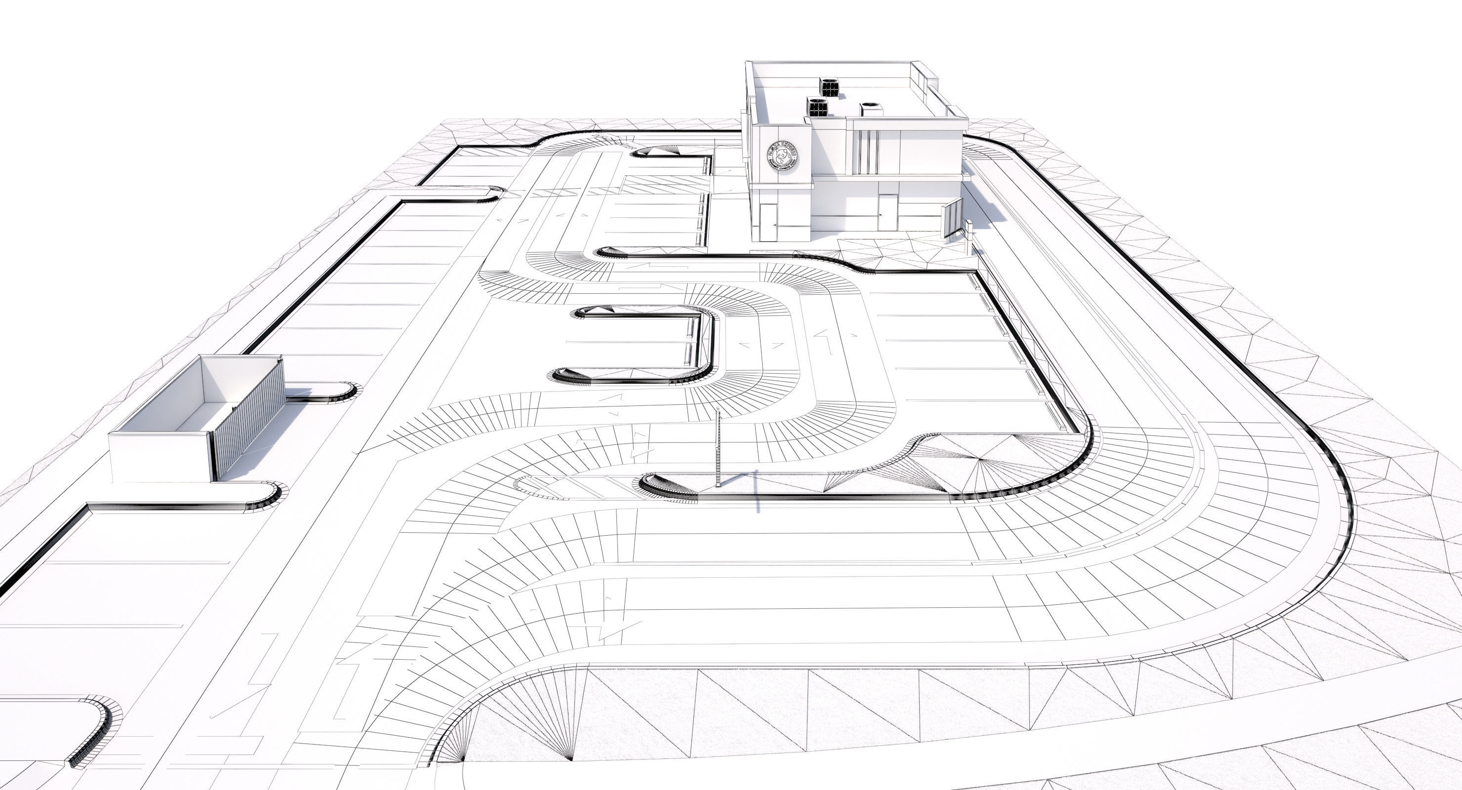 Retail-034 Panda Express With Site 3D model_21