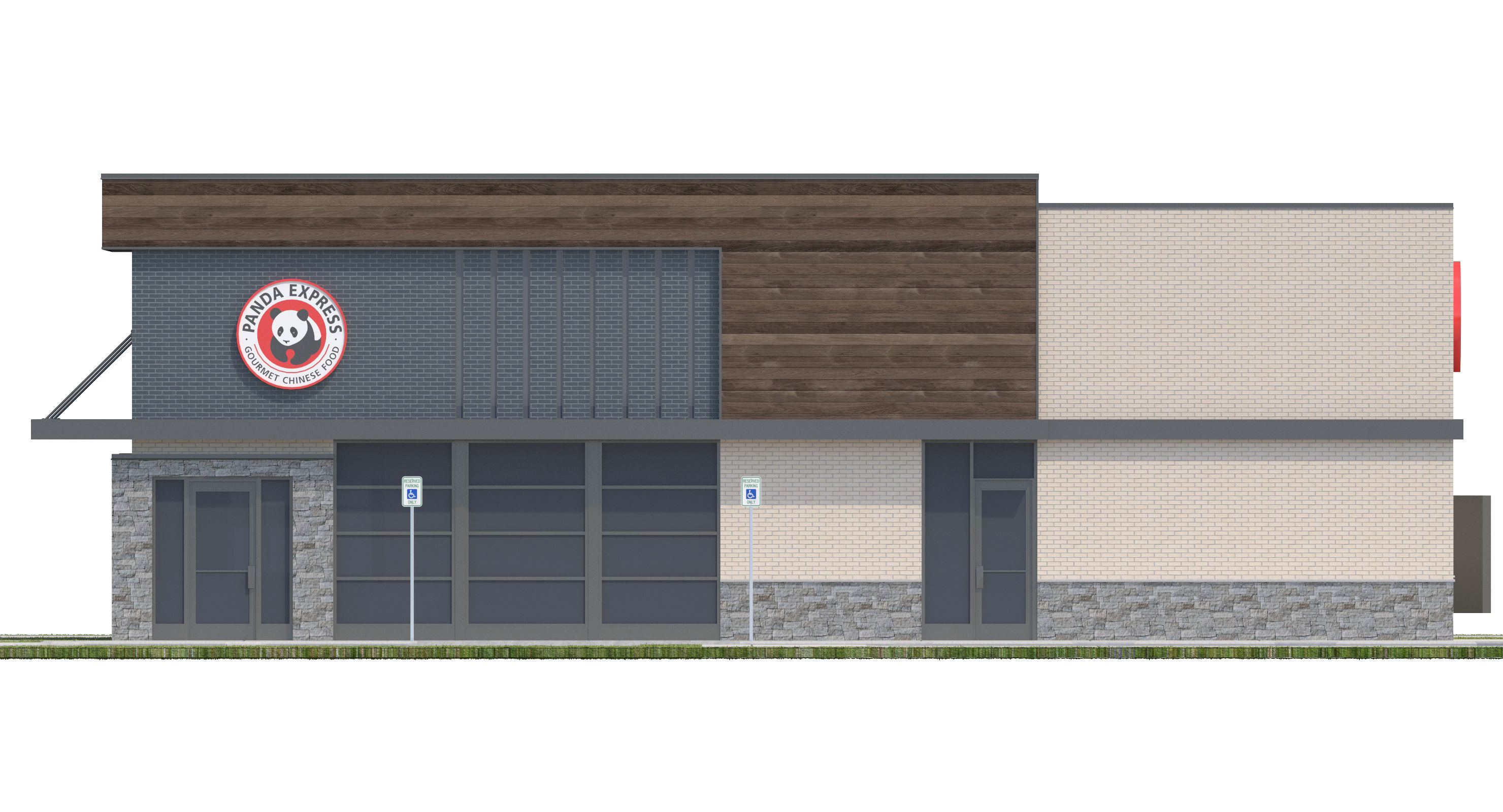 Retail-034 Panda Express With Site 3D model_16