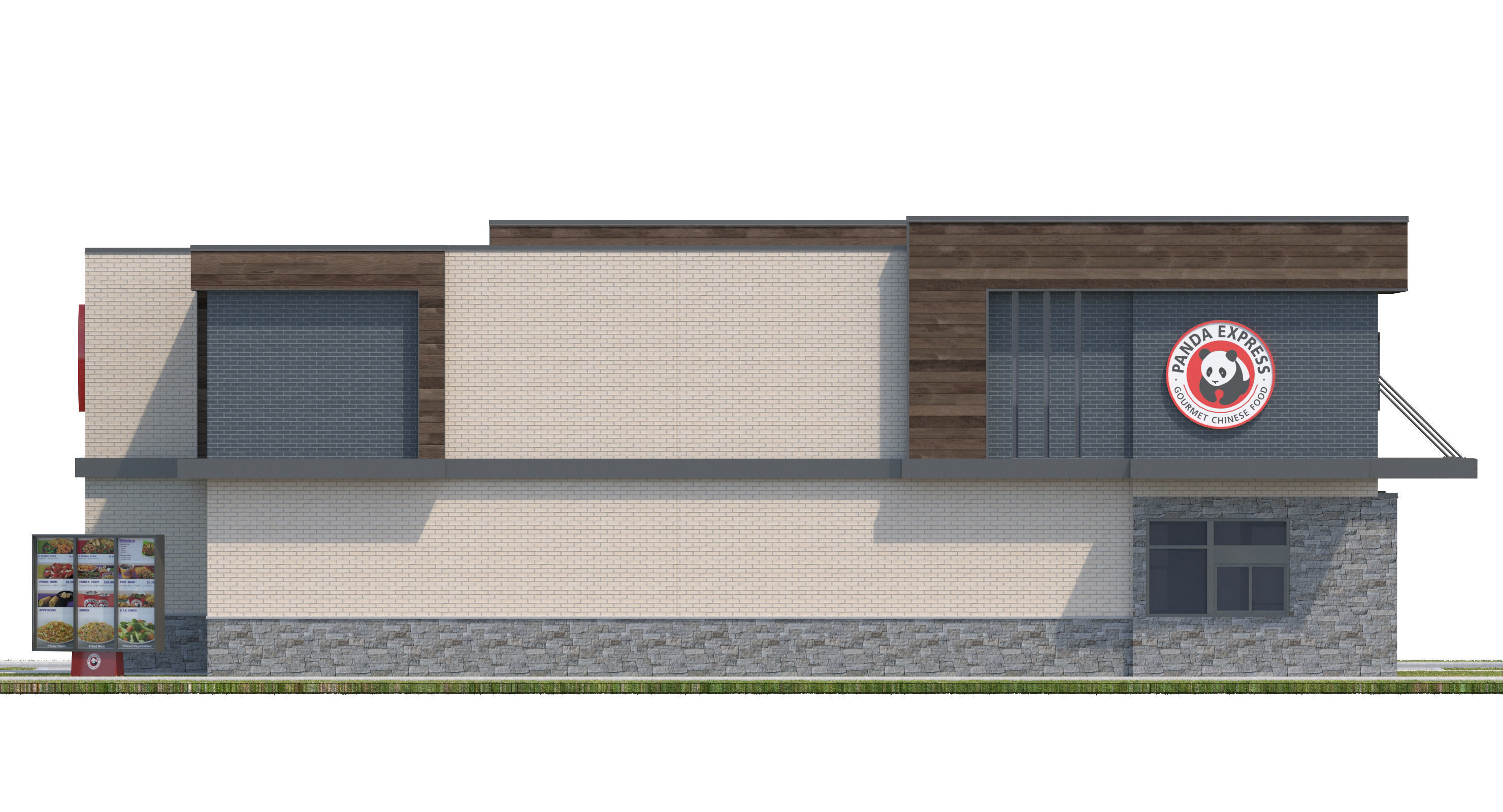Retail-034 Panda Express With Site 3D model_20