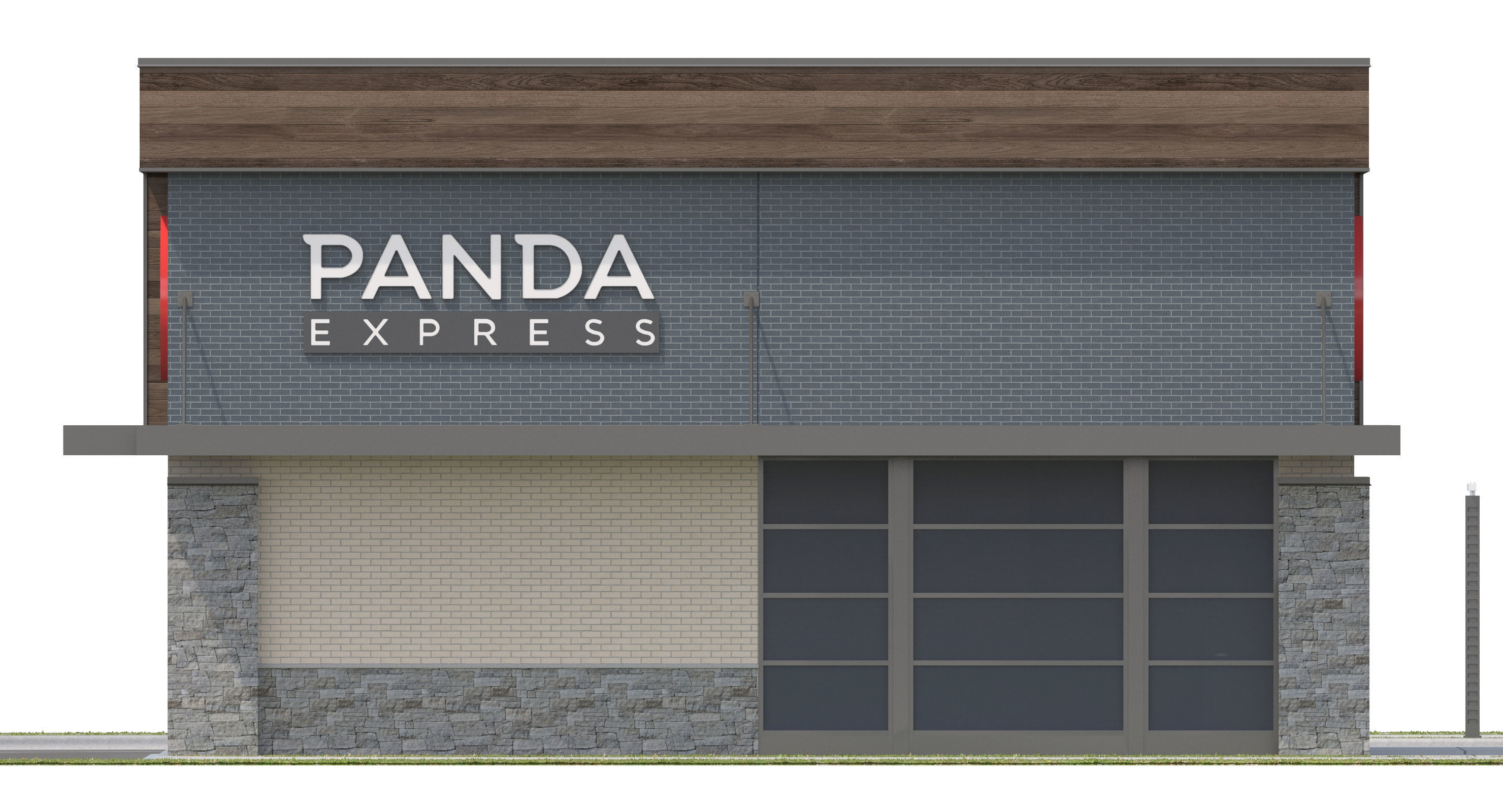 Retail-034 Panda Express With Site 3D model_19