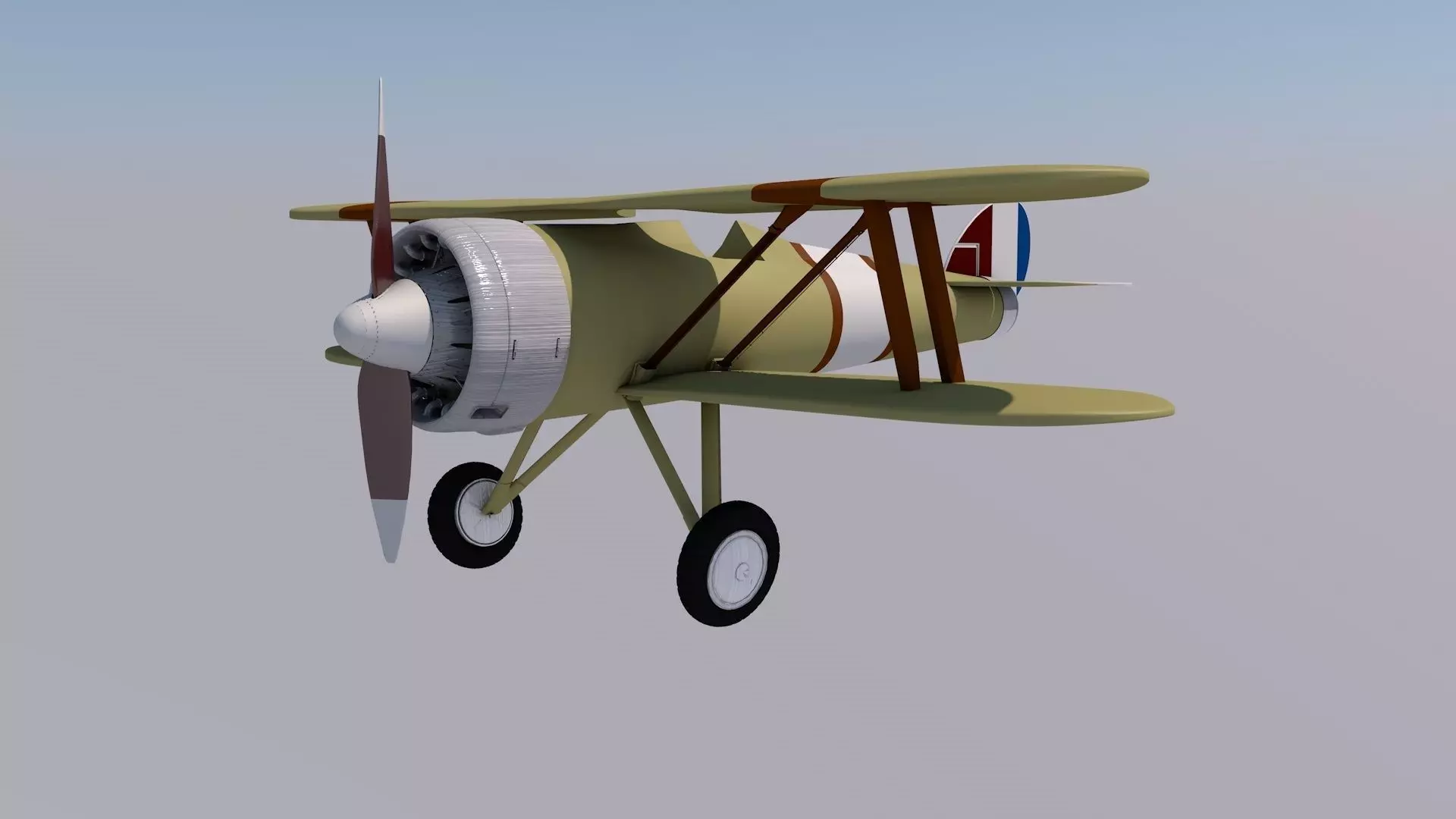 Biplane 3D model_0