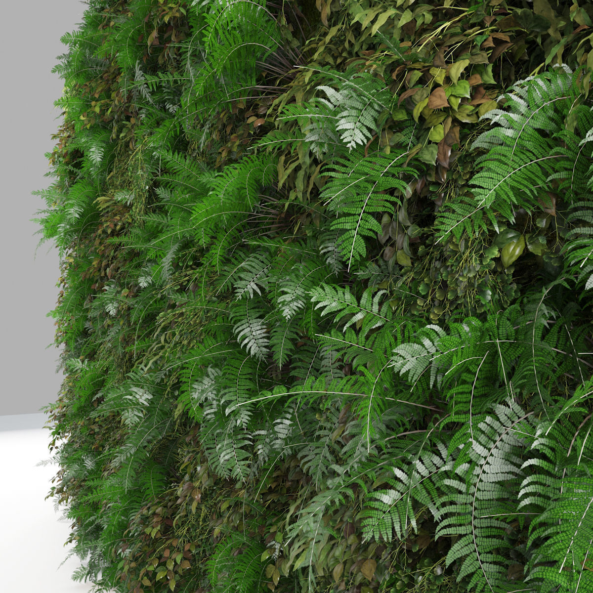 Green Wall 1 3D model_2