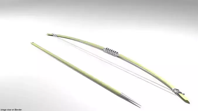 Bow and Arrow - Longbow 3D model