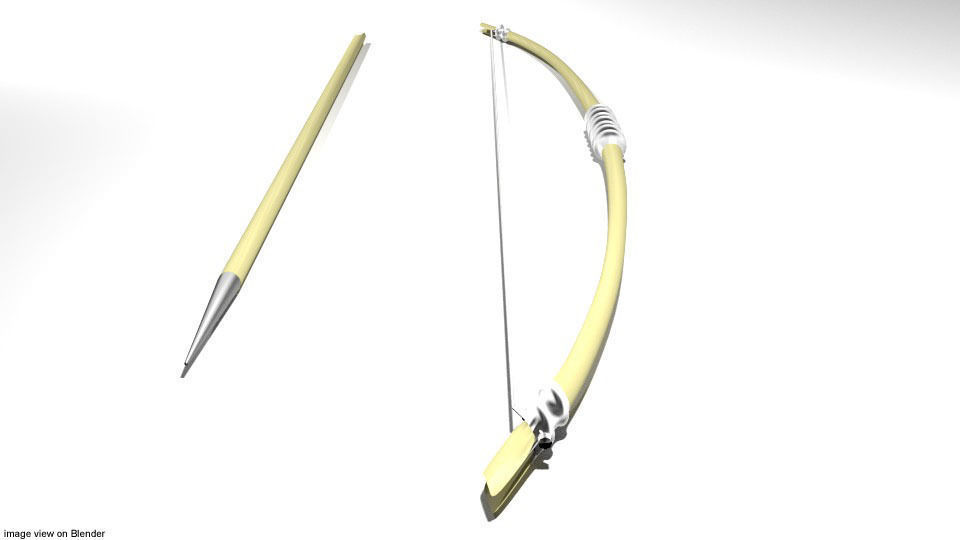 Bow and Arrow - Longbow 3D model_2