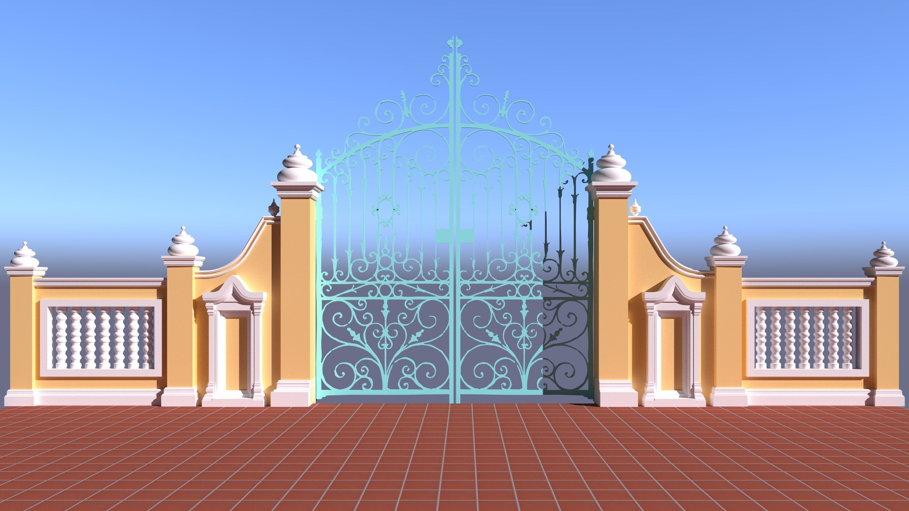 Fence Style 3D model_1
