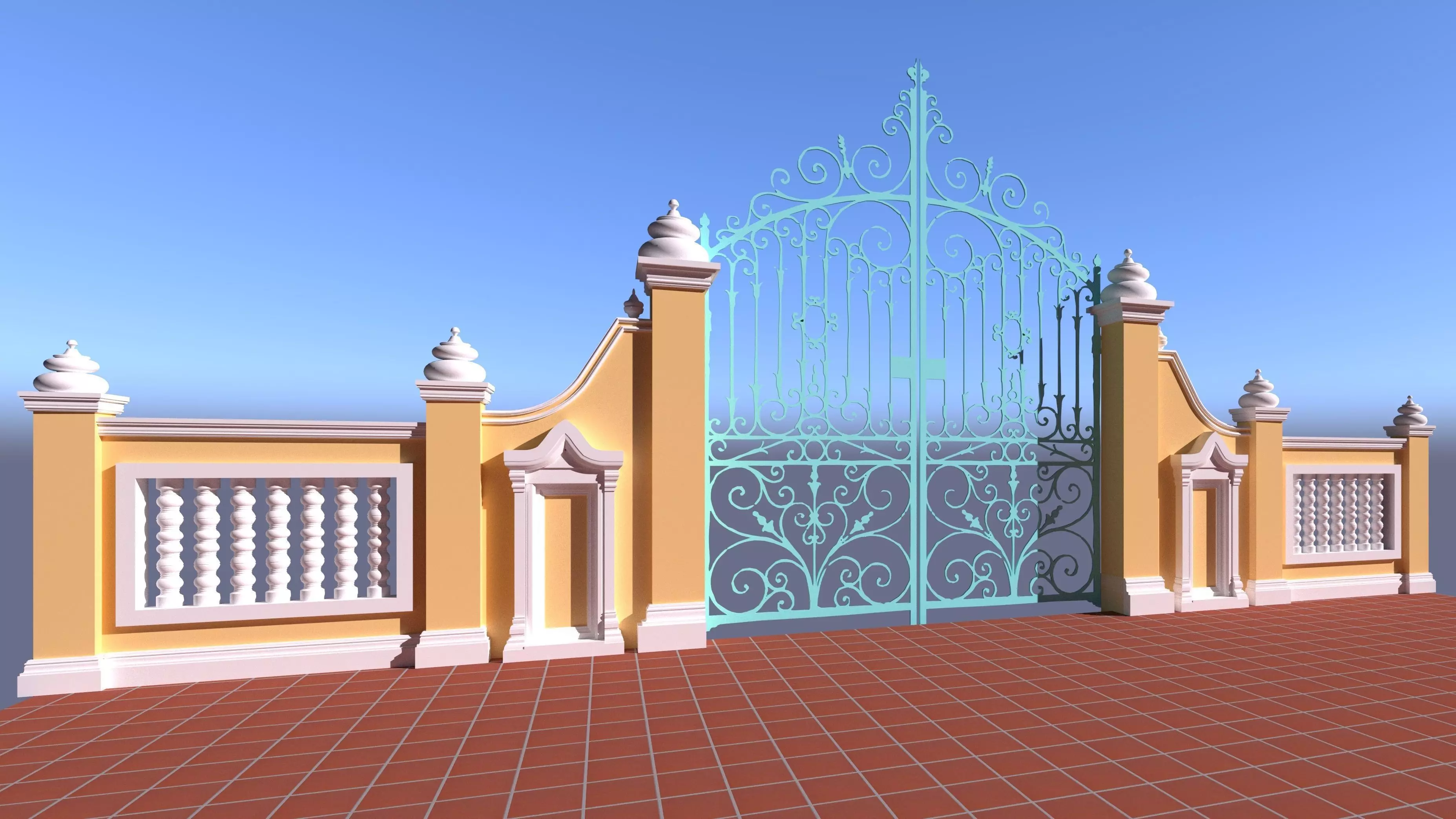 Fence Style 3D model_0