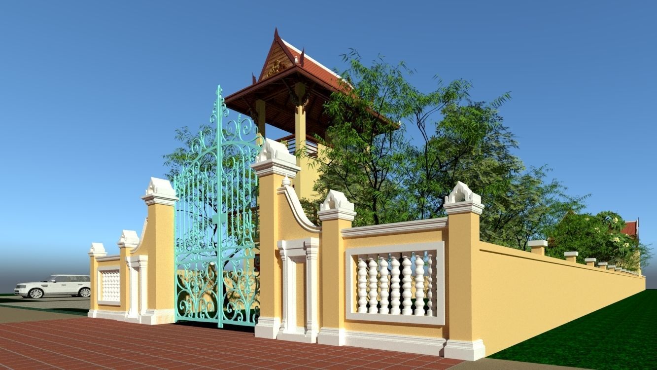 Fence Style 3D model_2