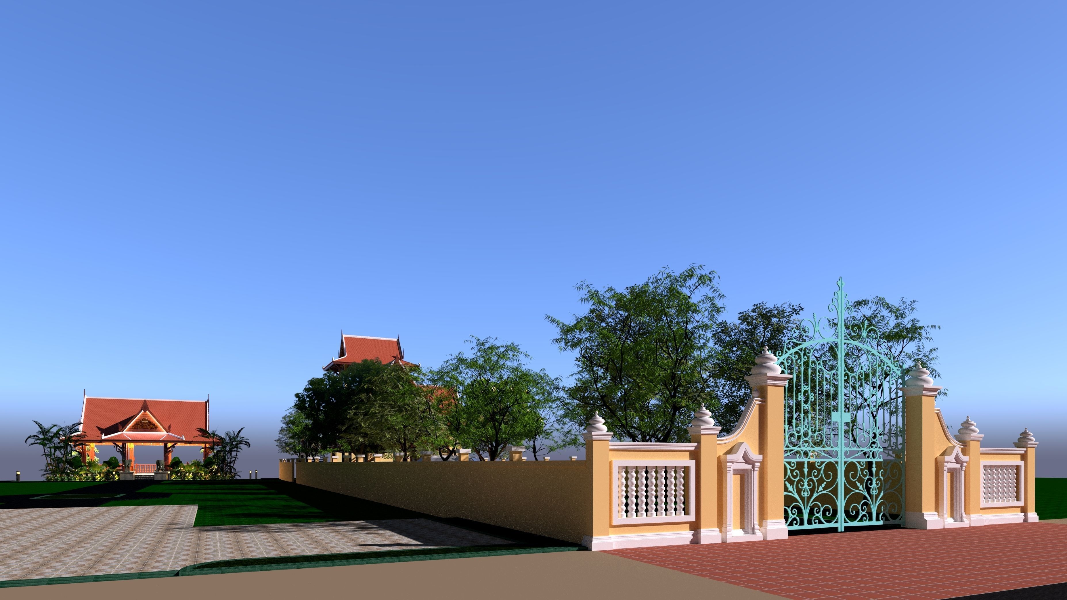 Fence Style 3D model_4