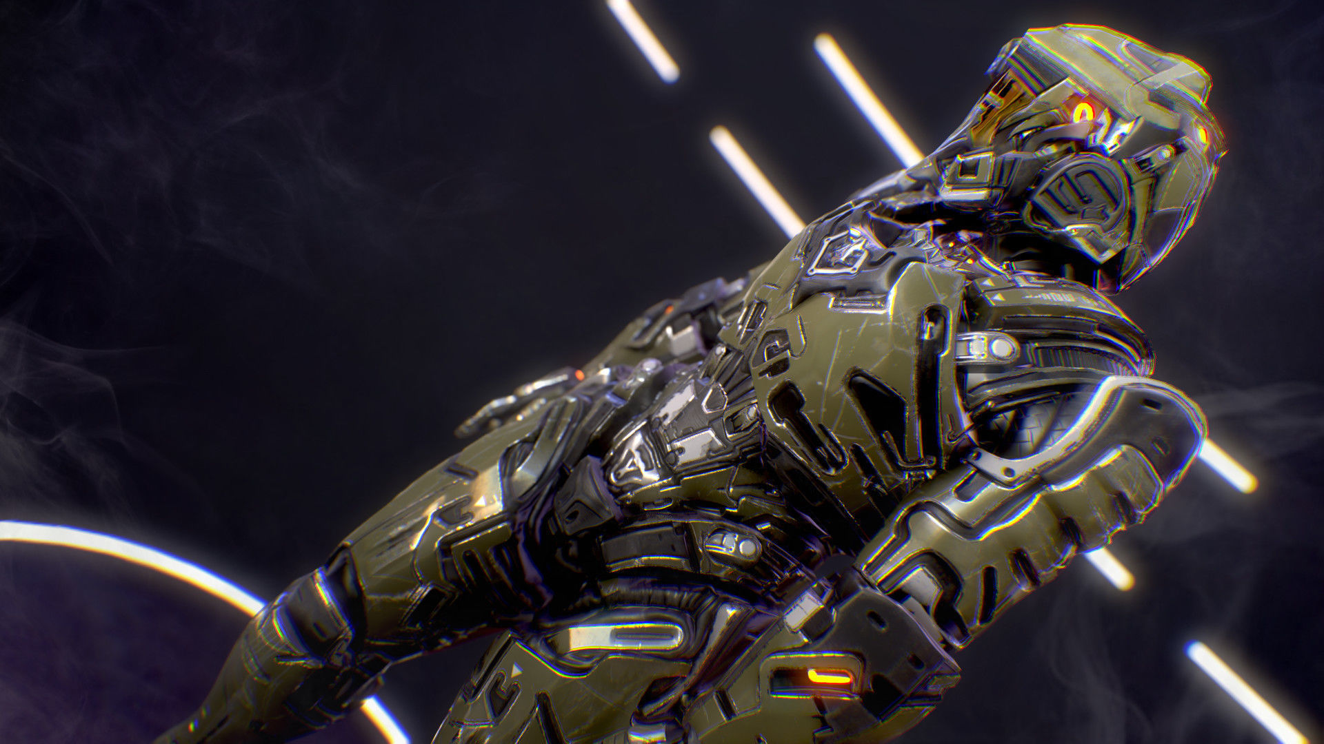 Sci-Fi Armor 1 Low-poly 3D model_13