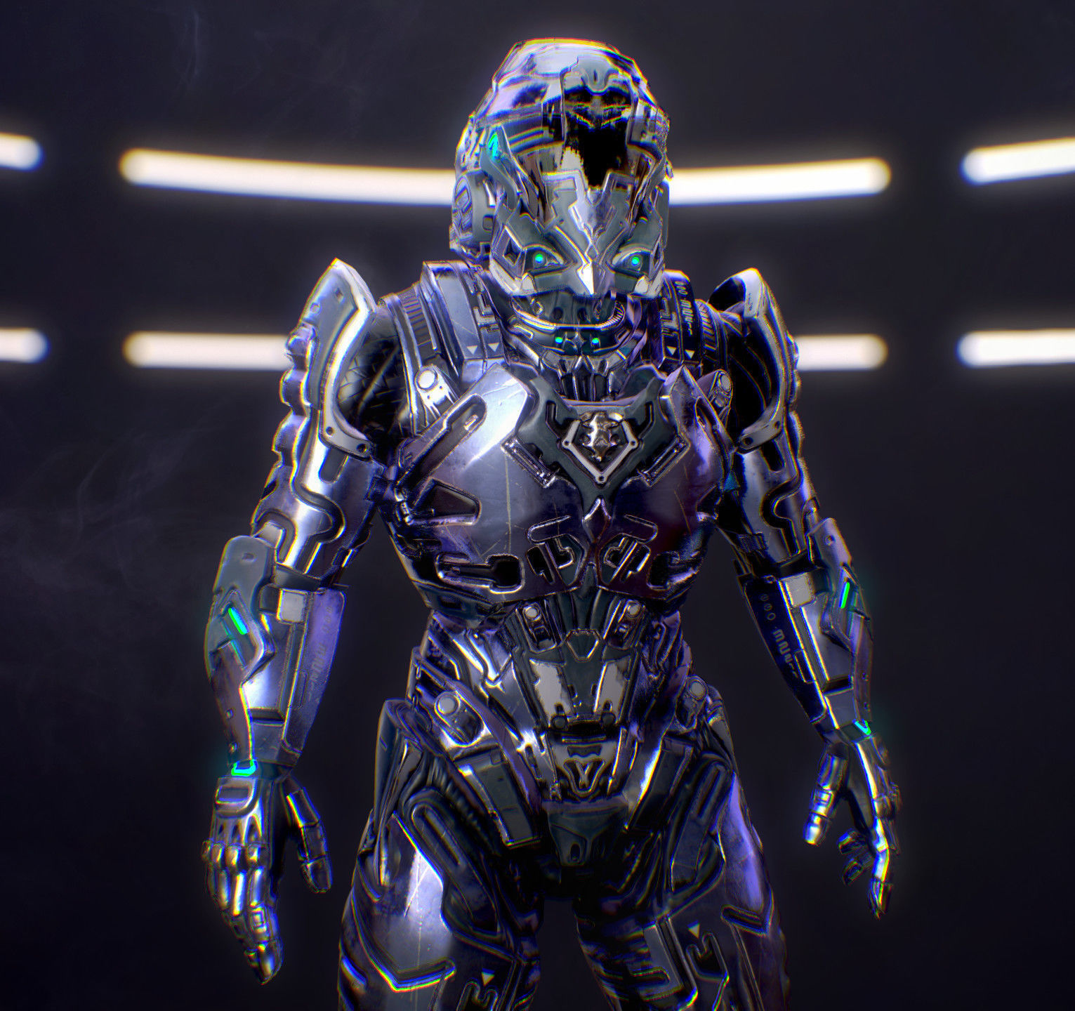 Sci-Fi Armor 1 Low-poly 3D model_7