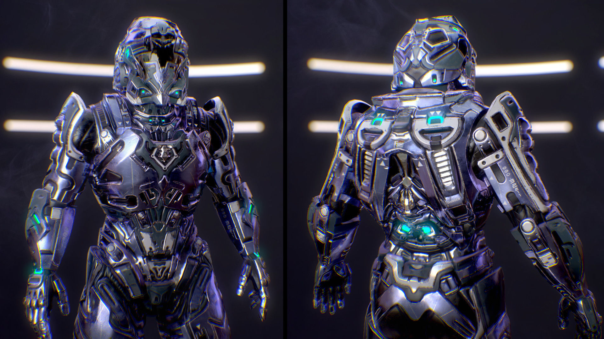 Sci-Fi Armor 1 Low-poly 3D model_6