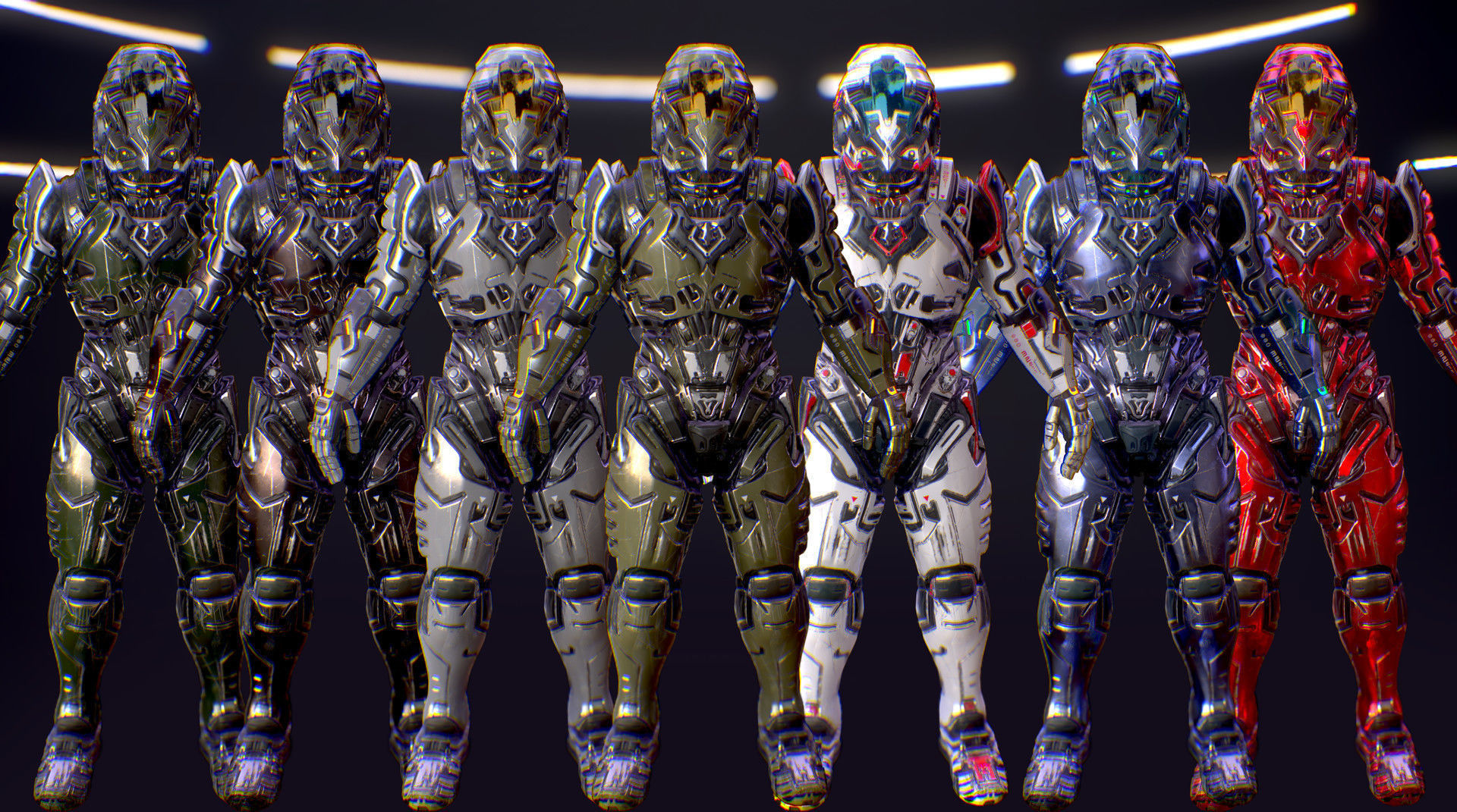 Sci-Fi Armor 1 Low-poly 3D model_3