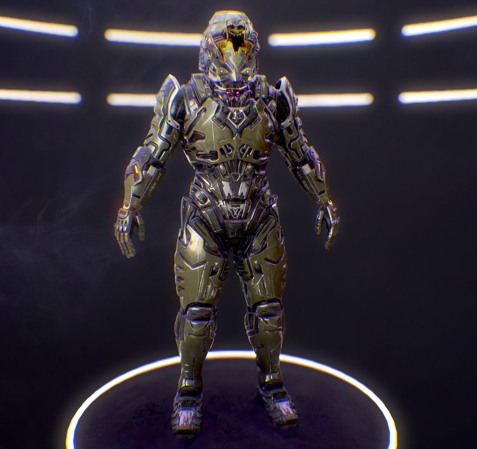 Sci-Fi Armor 1 Low-poly 3D model_5