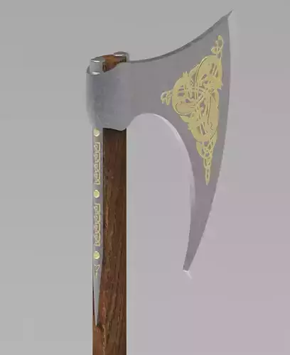 Medieval celtic battleaxe