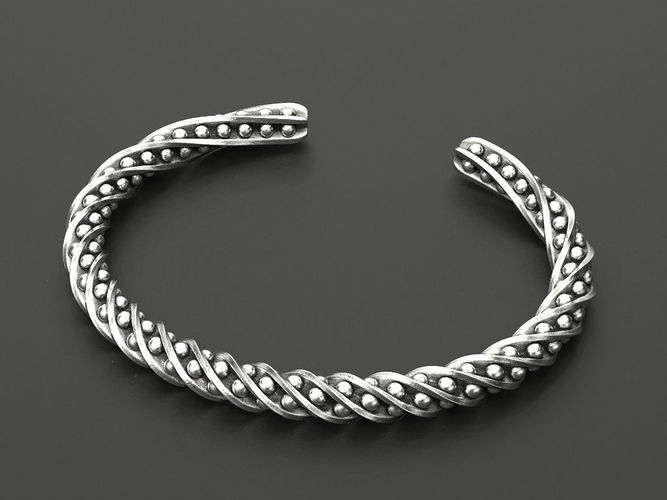Twisted man bracelet 3D print model