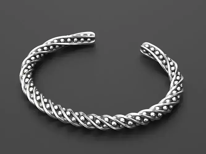 Twisted man bracelet 3D print model