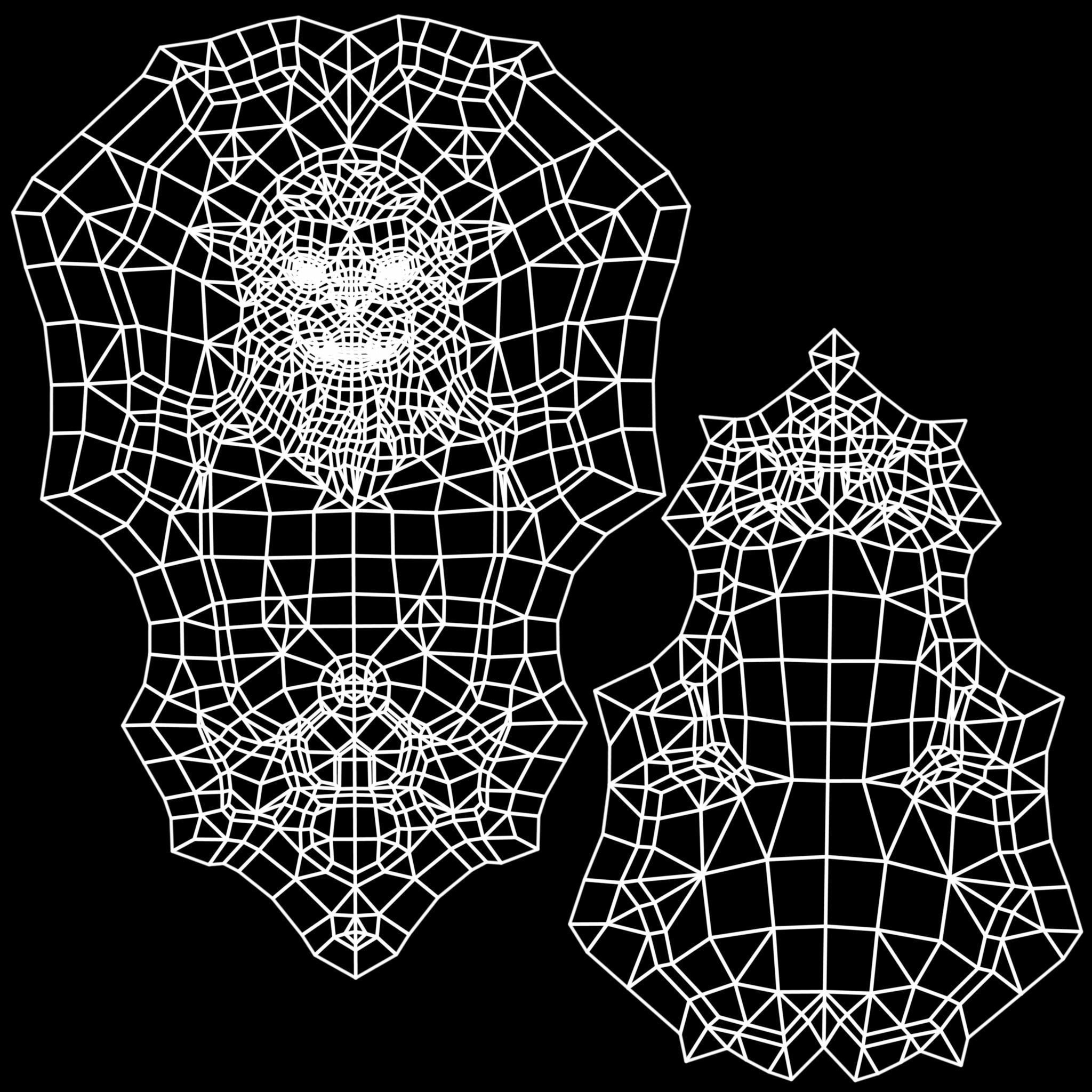 Shield wooden with lion head Free low-poly 3D model_4