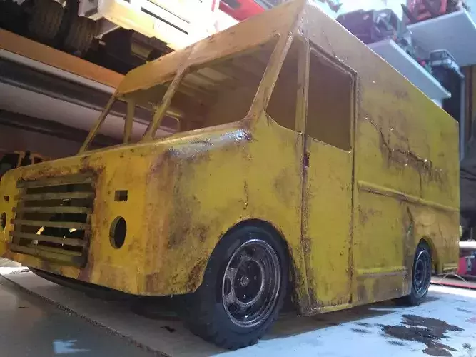 RC truck body delivery 1 10 scale 3D print model 5