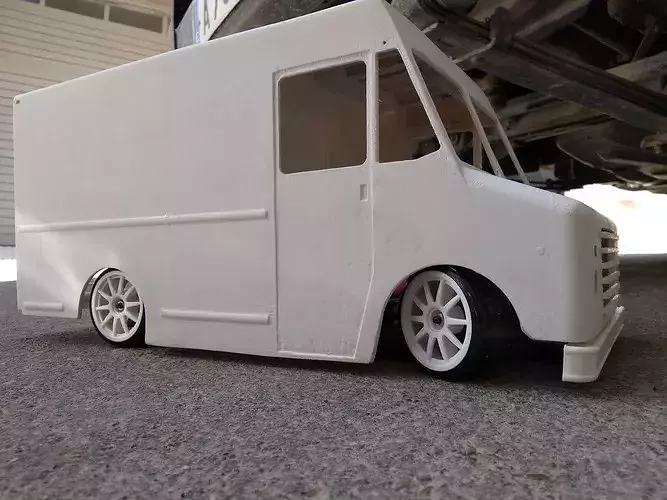 RC truck body delivery 1 10 scale 3D print model 3