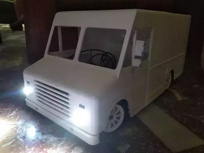 RC truck body delivery 1 10 scale 3D print model 4