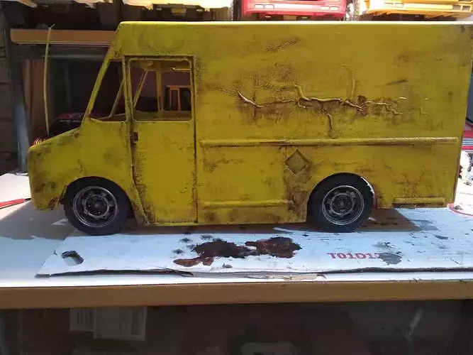 RC truck body delivery 1 10 scale 3D print model 6