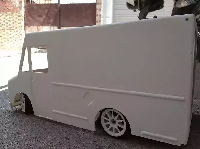 RC truck body delivery 1 10 scale 3D print model 2