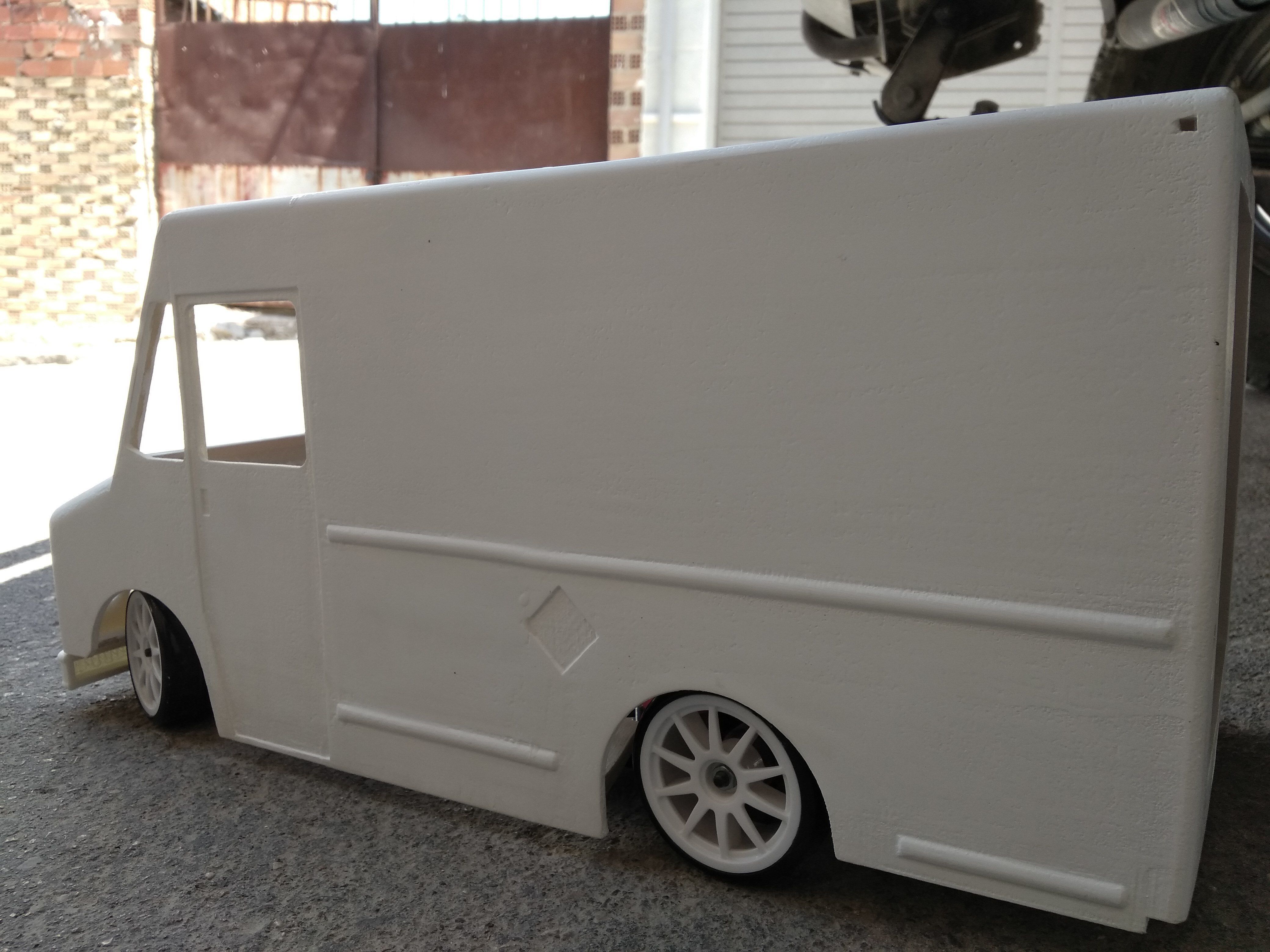 RC truck body delivery 1 10 scale 3D print model_1
