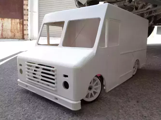 RC truck body delivery 1 10 scale 3D print model