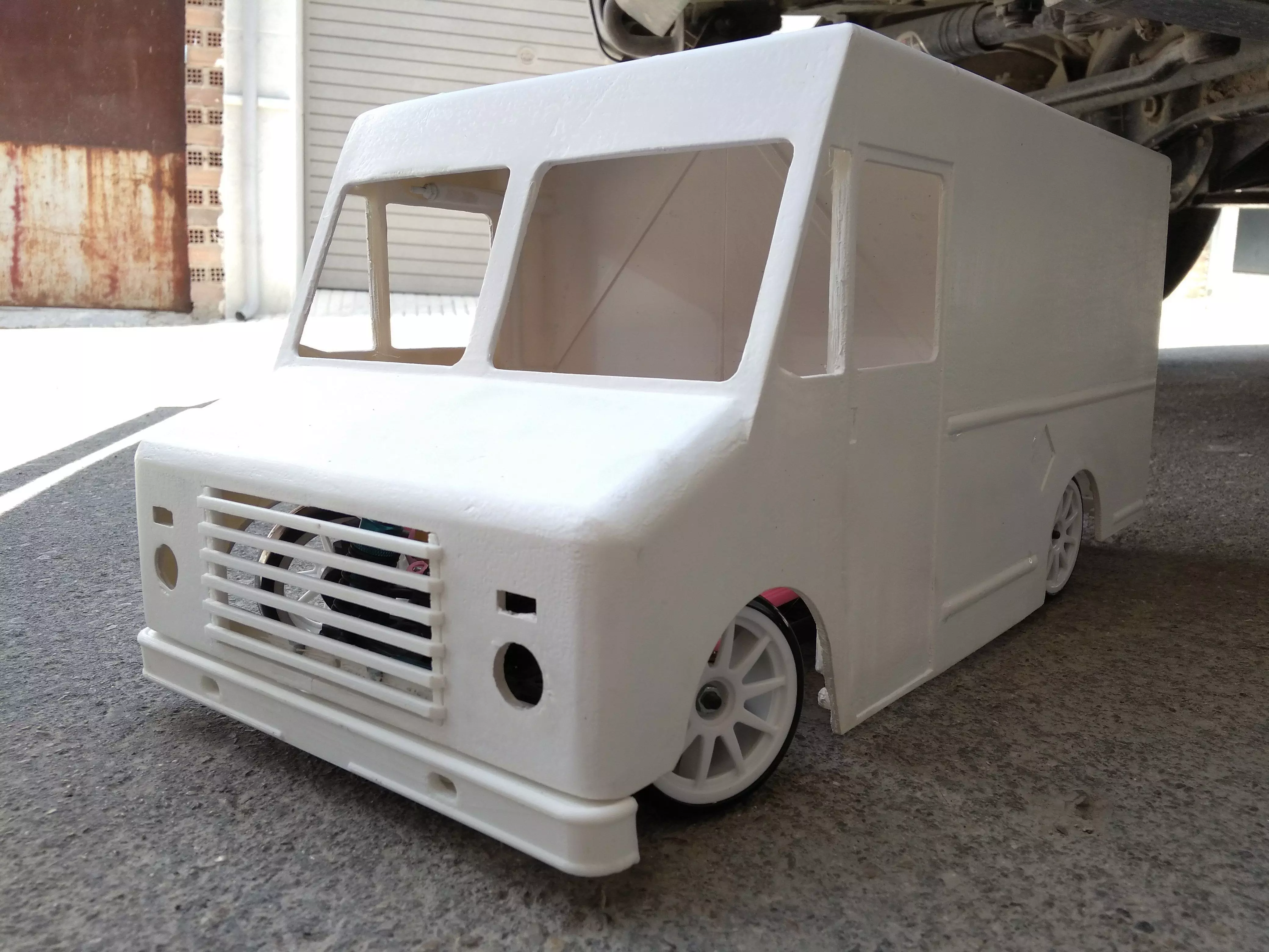 RC truck body delivery 1 10 scale 3D print model_0
